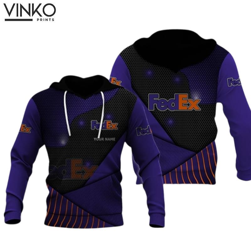 Fedex Express Purple Half 2 Hoodie