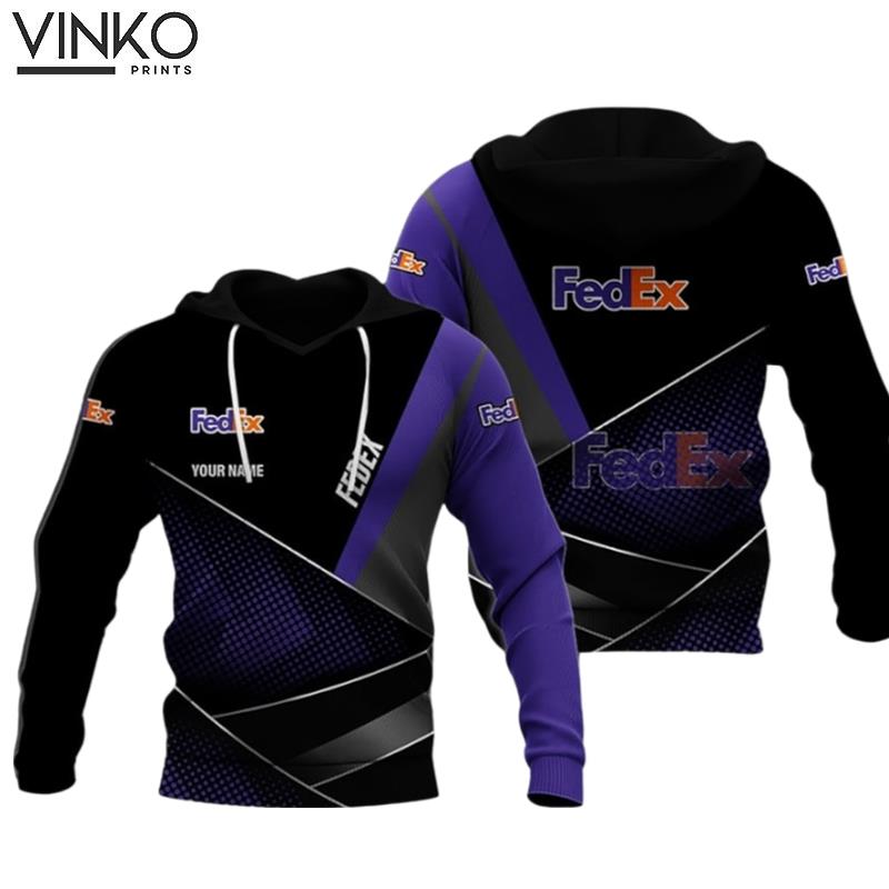 Fedex Express Purple Half 4 Hoodie