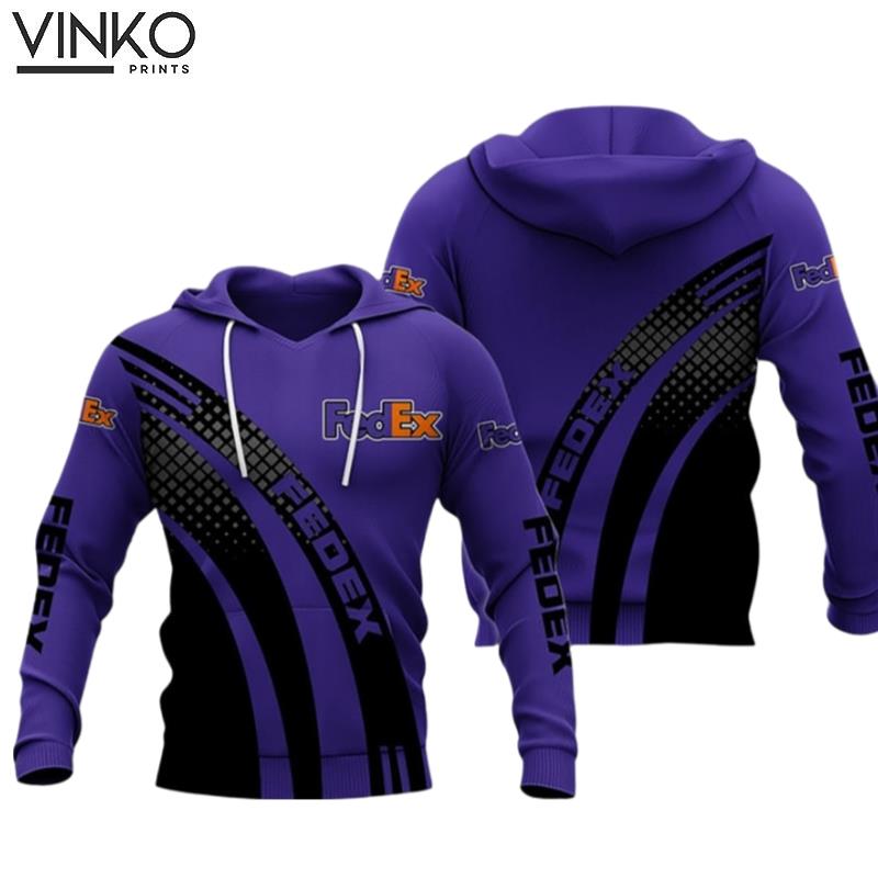 Fedex Express Purple Half 5 Hoodie