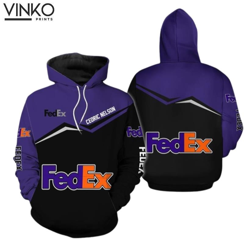 Fedex Express Purple Half Black Hoodie