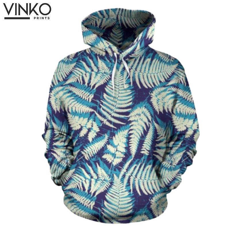 Fern Leave Summer Pattern Hoodie