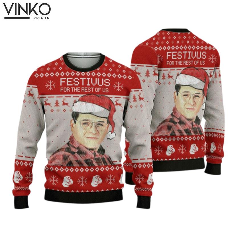 Festivus For The Rest Of Us 3D Ugly Christmas Sweater