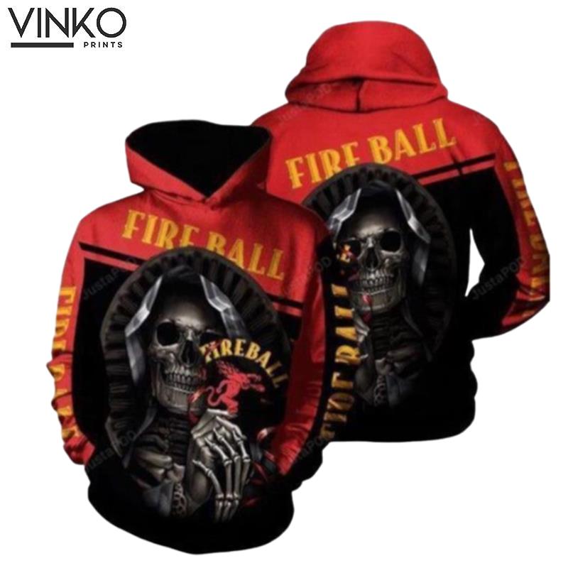 Fireball Skull Head Hold Logo Fireball Fireball Hoodie