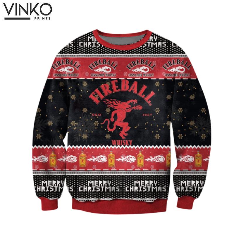 Fireball Whiskey Christmas Ugly Christmas Sweater