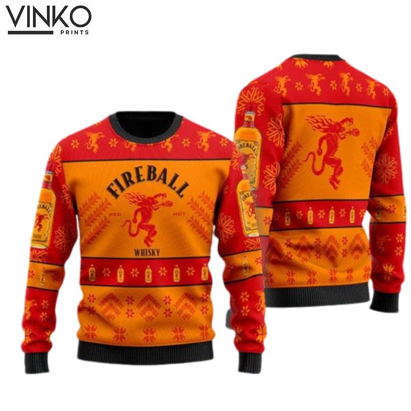 Fireball Whiskey Ugly Christmas Sweater