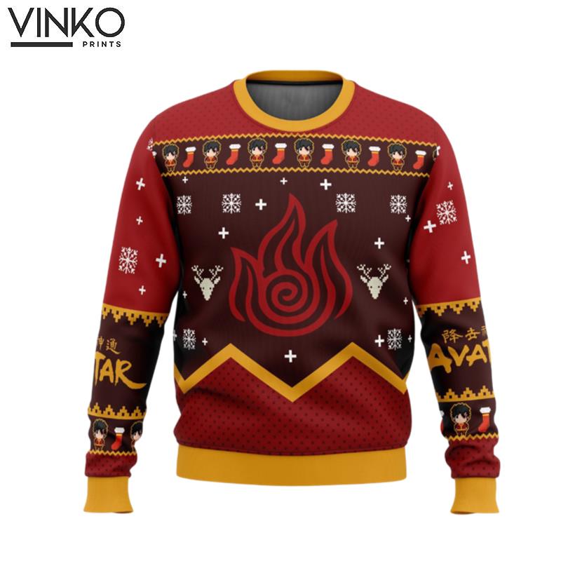 Firebenders Fire Nation Avatar Ugly Christmas Sweater