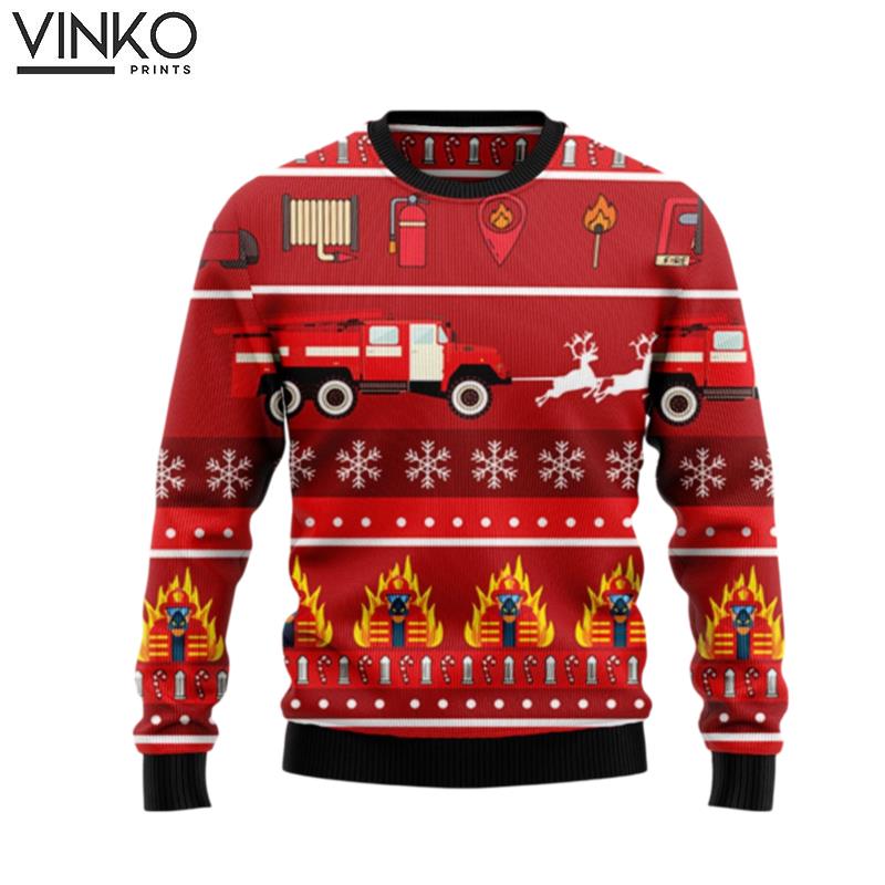 Firefighter HT92310 Ugly Christmas Sweater