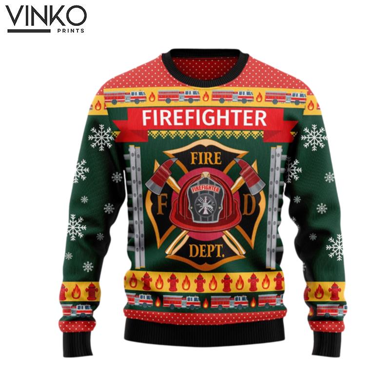 Firefighter Xmas D0610 Ugly Christmas Sweater