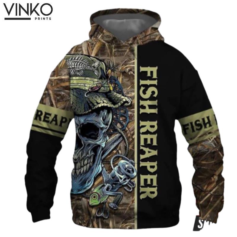 Fishing Skull Camo Hoodie