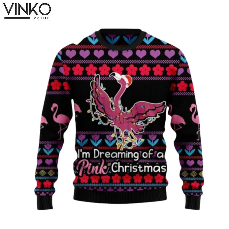 Flaming0 Pink For Men And Women Christmas Ugly Christmas Sweater