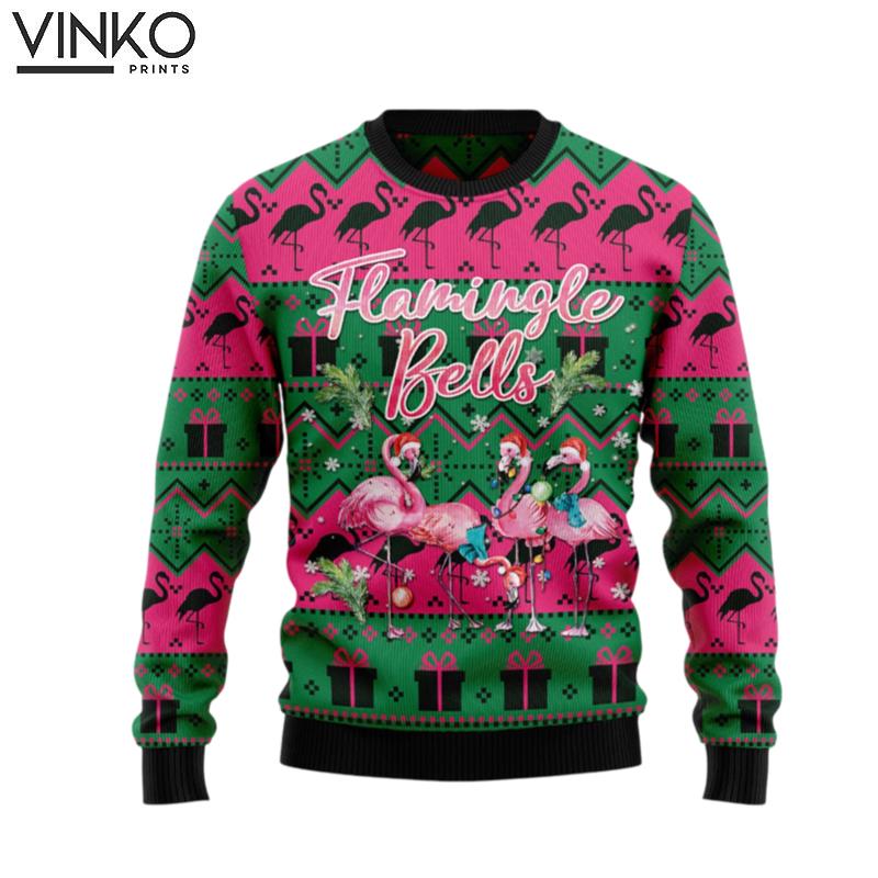 Flamingle Bells T1711 Ugly Christmas Sweater