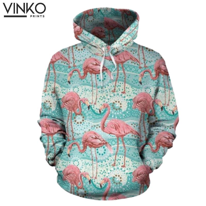 Flamingo Background Themed Hoodie