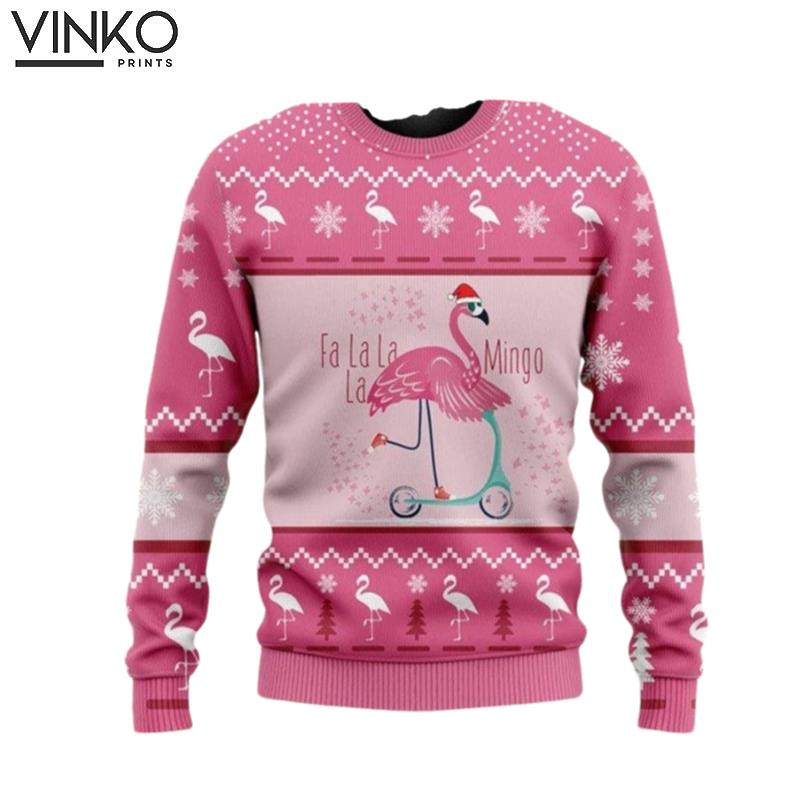 Flamingo Chirstmas Shirt 2023 Ugly Christmas Sweater