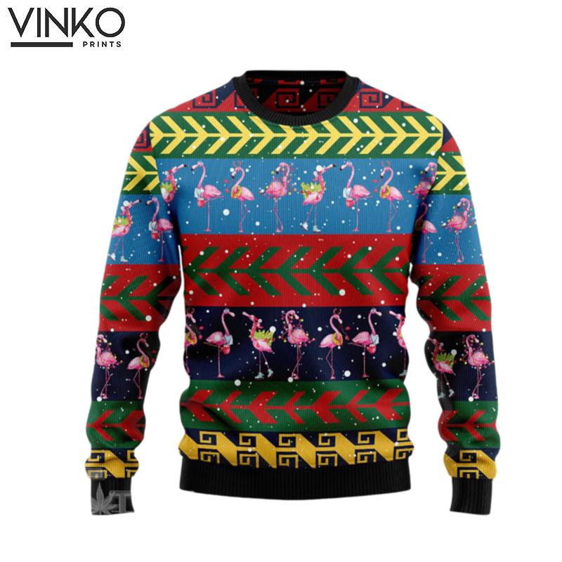 Flamingo Christmas Pattern Ugly Christmas Sweater