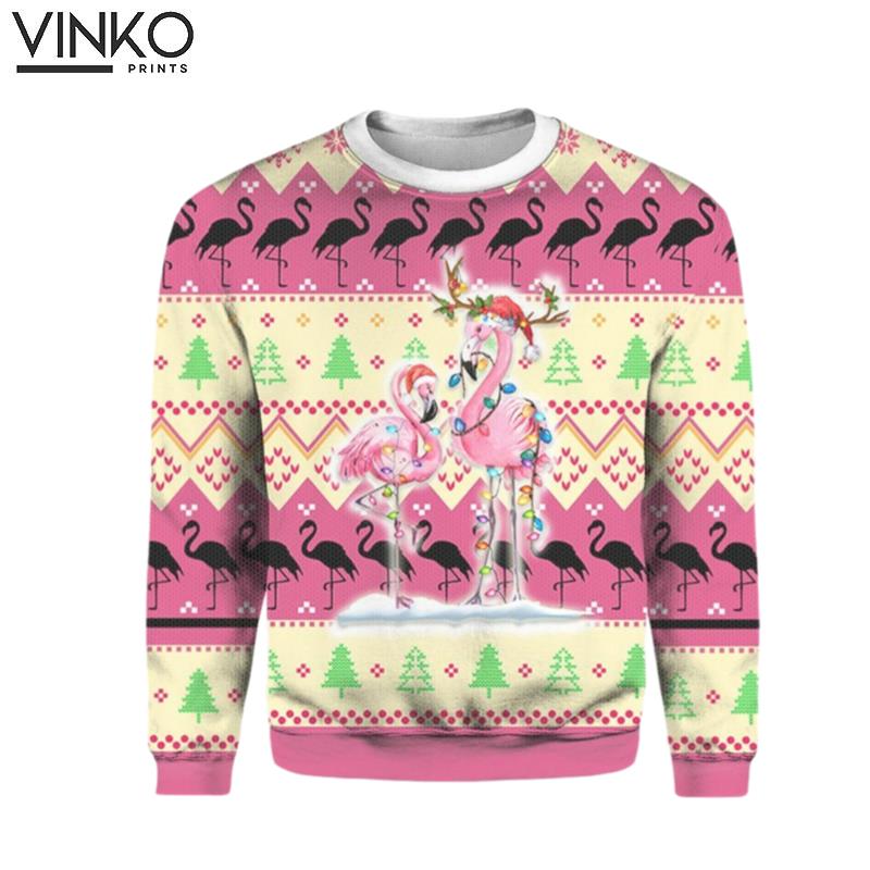 Flamingo Flamingo Flamingo Ugly Christmas Sweater