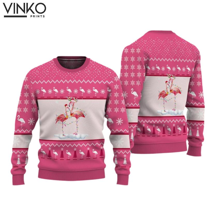 Flamingo I Want A Flamingo For Christmas Flamingo Ugly Christmas Sweater