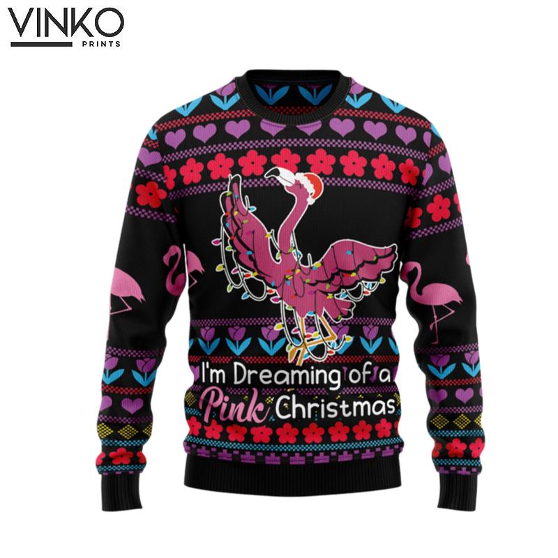 Flamingo Pink Christmas T2210 Ugly Christmas Sweater