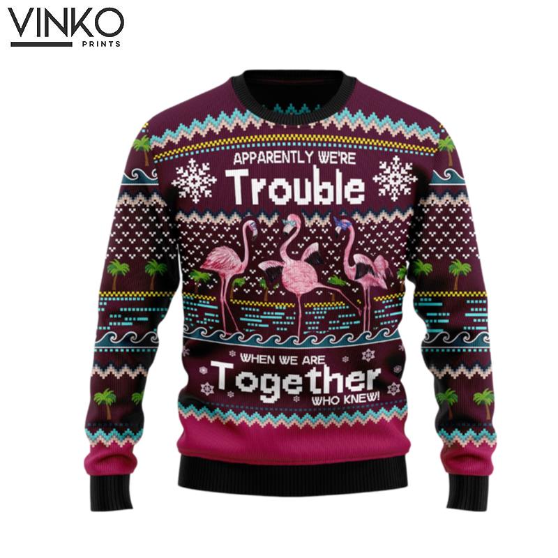 Flamingo Trouble T289 Ugly Christmas Sweater