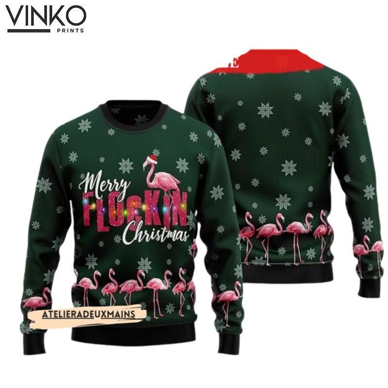 Flamingo Ugly Christmas Sweater