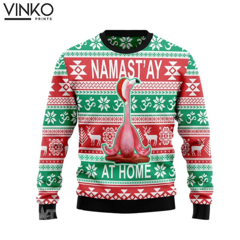 Flamingo Yoga Christmas Ugly Christmas Sweater