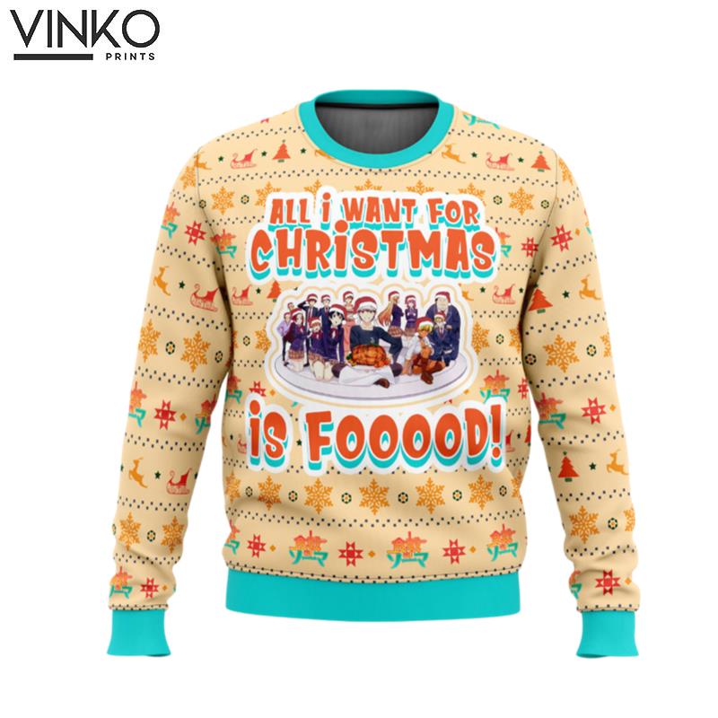 Food Wars Culinary Academy Ugly Christmas Sweater