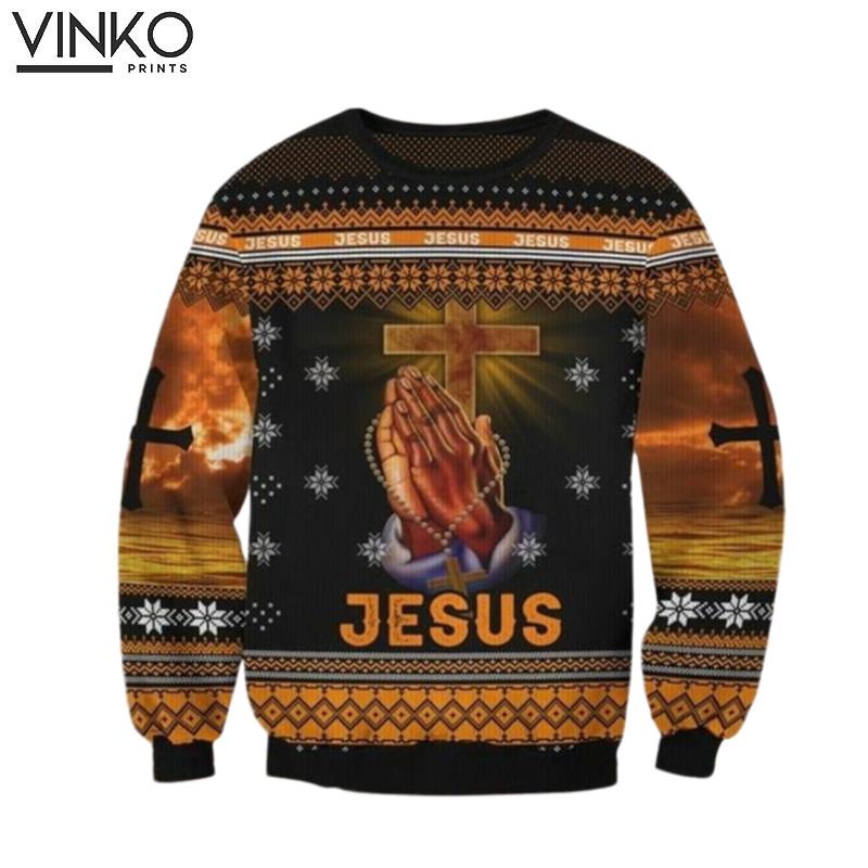 For Christian God Jesus Lover Jesus Save My Life HG Ugly Christmas Sweater