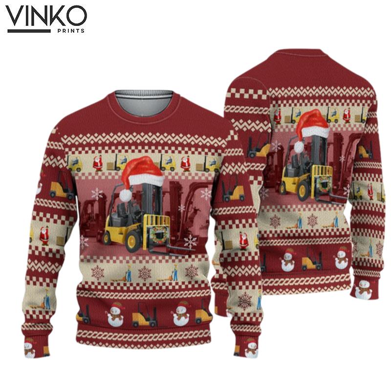 Forklift Ugly Christmas Sweater