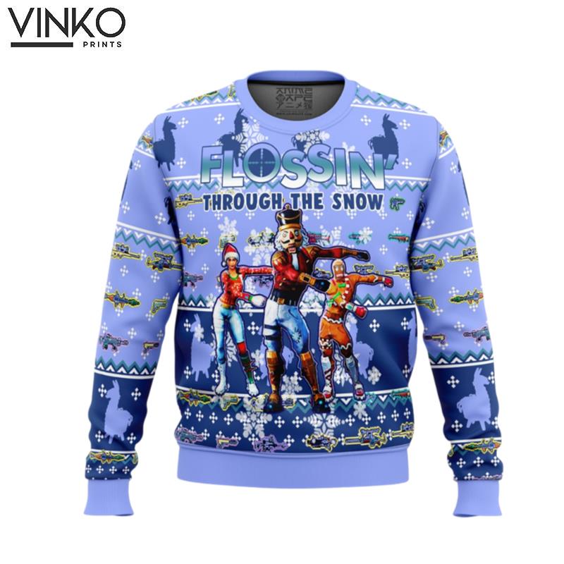 Fortnite Snow Floss Ugly Christmas Sweater