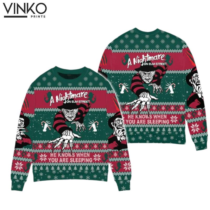 Freddy Krueger Horror Ugly Christmas Sweater