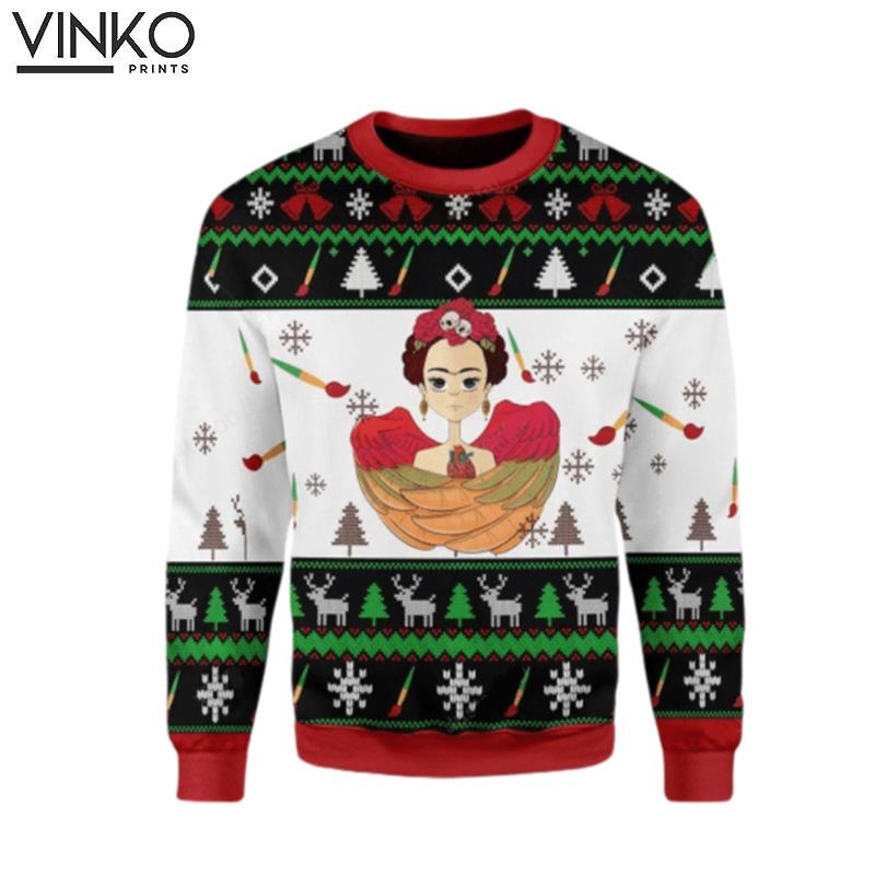 Frida Kahlo Ugly Christmas Sweater