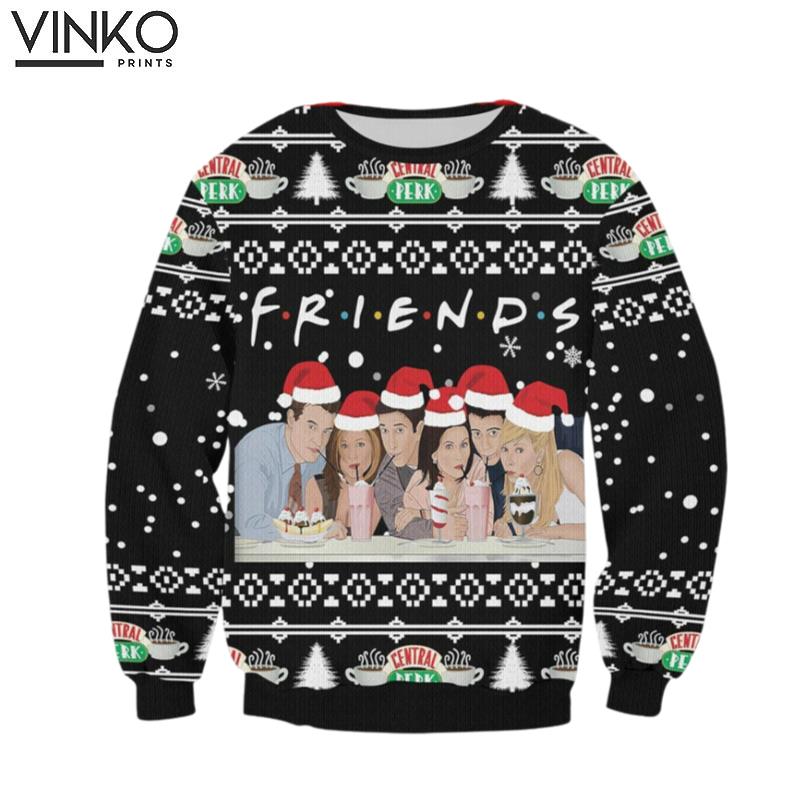 Friends TV Show Santa Characters Friends 3D Ugly Christmas Sweater