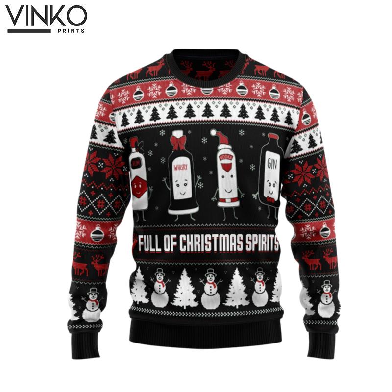 Full Of Christmas Spirits HT041206 Ugly Christmas Sweater