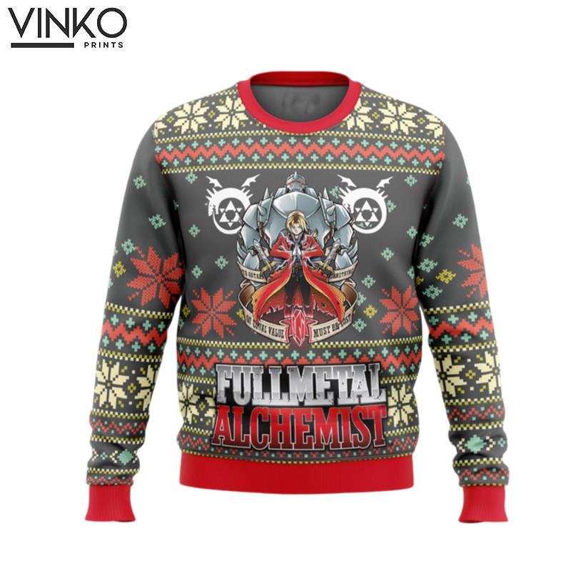 Fullmetal Alchemist Alt Ugly Christmas Sweater