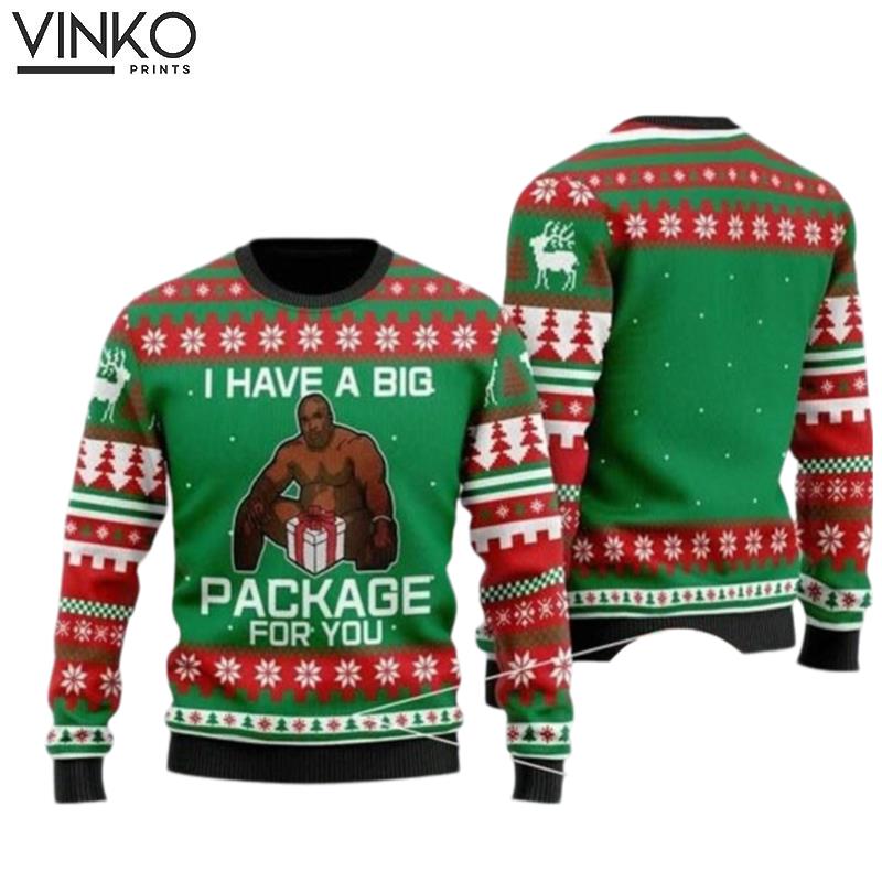 Funny Bed Room Meme I Have A Big Package For You Xmas Ugly Christmas Sweater