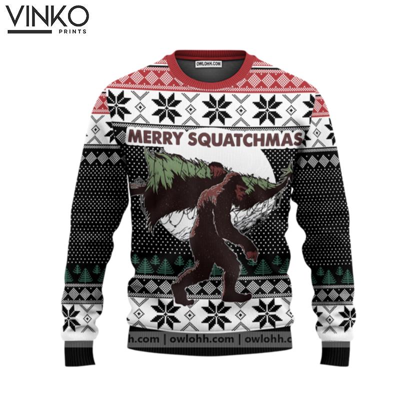 Funny Bigfoot Christmas 3D Ugly Christmas Sweater