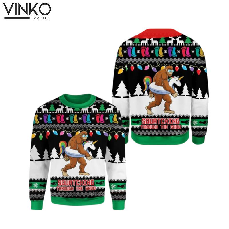 Funny Bigfoot Ugly Christmas Sweater