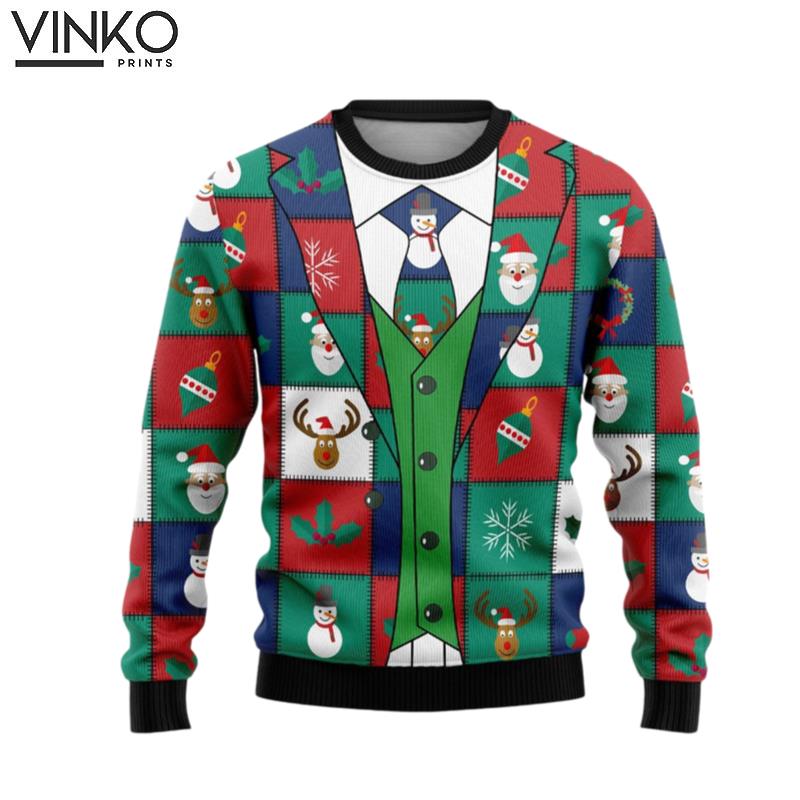 Funny Christmas Elements Blazer Ugly Christmas Sweater