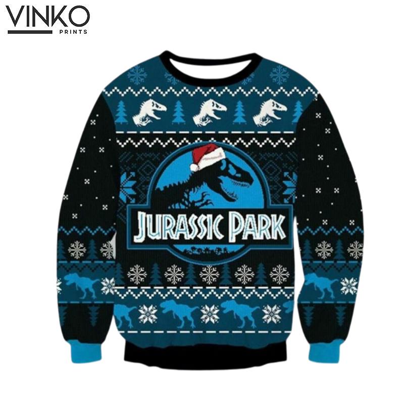 Funny Dinosaur Jurassic Park Ugly Christmas Sweater