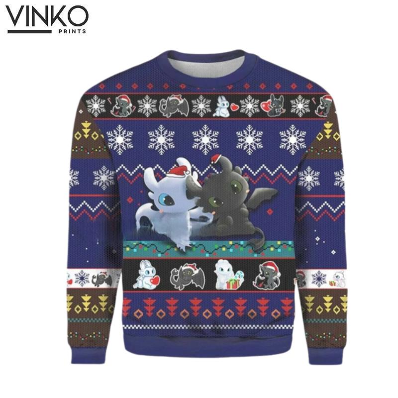 Funny Dragon Couple Ugly Christmas Sweater