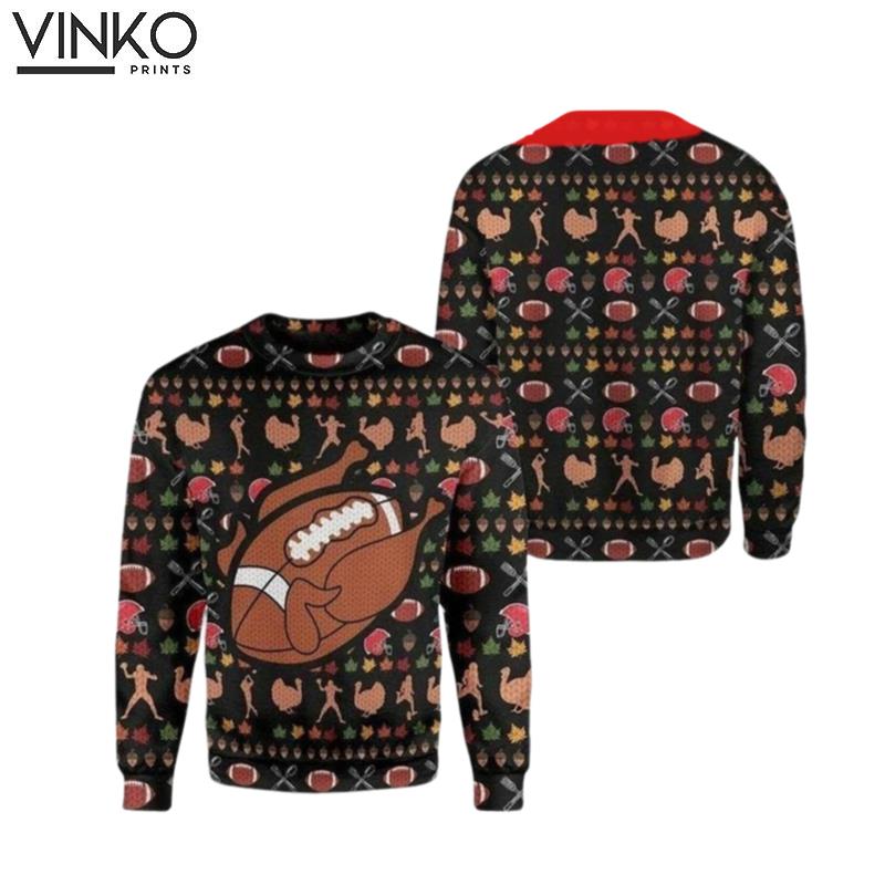 Funny Football 3D All Over Printed Fan Gift Cute Animal Ugly Christmas Sweater