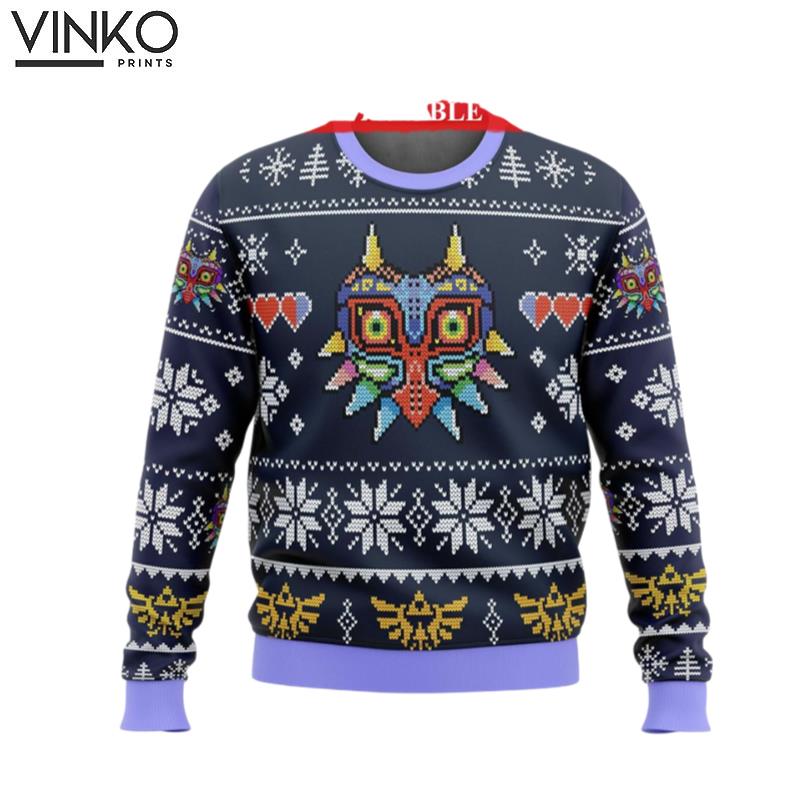 Funny Game Mask Game Xmas Ugly Christmas Sweater