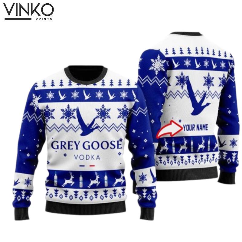 Funny Grey Goose Custom Ugly Christmas Sweater