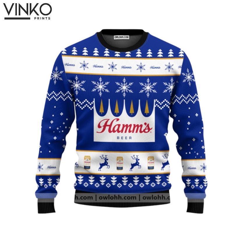 Funny Hamm'S Beer Custom Ugly Christmas Sweater