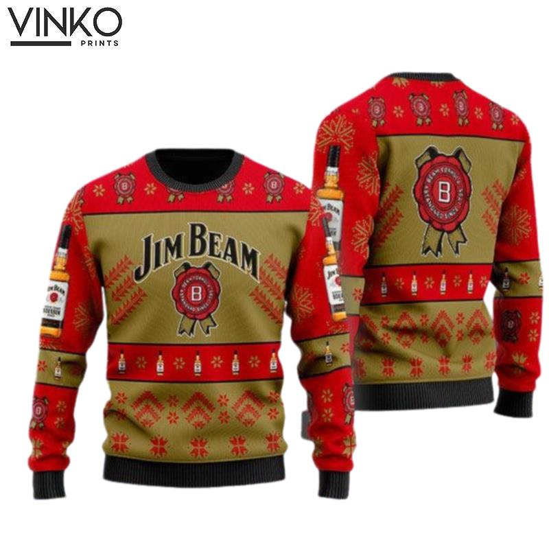 Funny Jim Beam Ugly Christmas Sweater