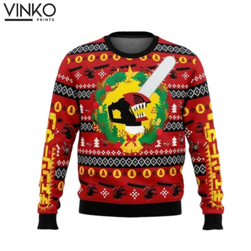 Funny Manga Dream Chainsaw 3D Ugly Christmas Sweater