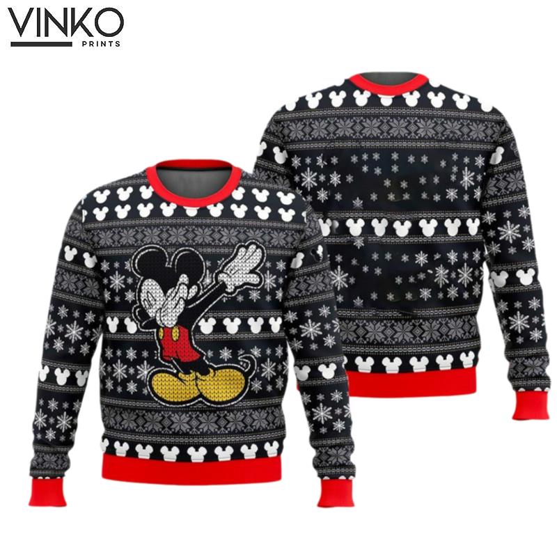 Funny Mouse Animated Mouse Dabbing Xmas Ugly Christmas Sweater