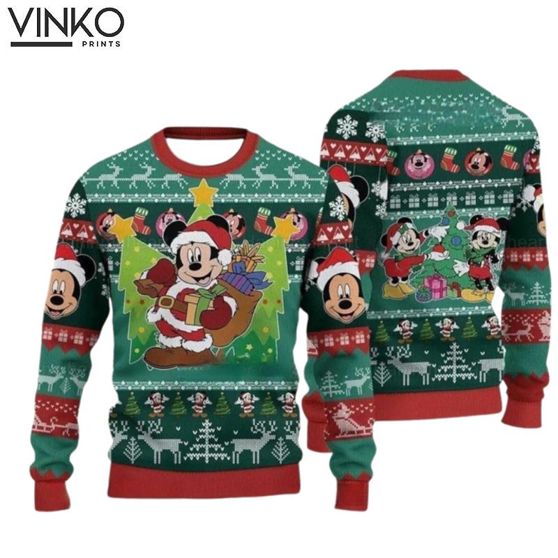 Funny Mouse Santa Mouse Couple Xmas Ugly Christmas Sweater