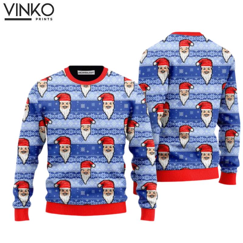 Funny Santa In Snow Ugly Christmas Sweater