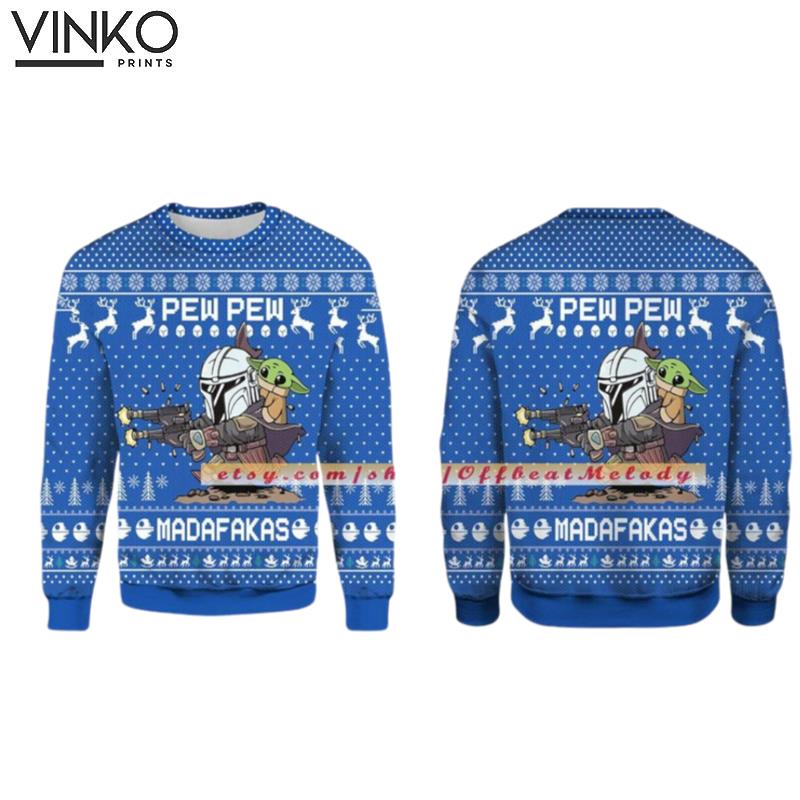 Funny Yoda Star Wars 3D Ugly Christmas Sweater