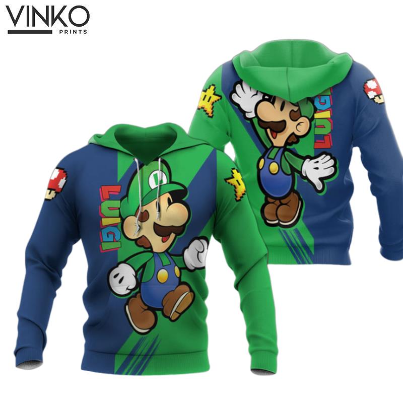 Game Super Mario Luigi Hoodie